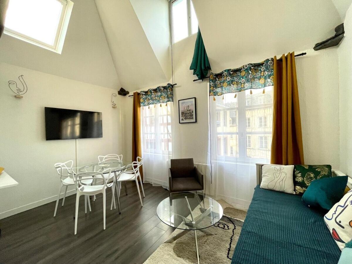 Le 1731, Rouen Coeur D'Histoire, Superbe Duplex Apartment Luaran gambar